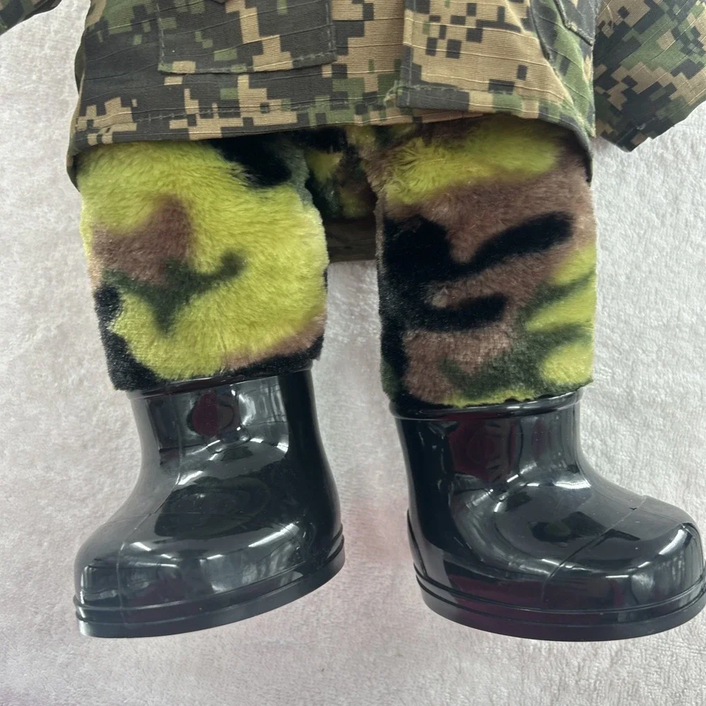 Build A Bear Workshop Camo Camouflage Teddy Bear Plush Stuffed Animal BAB 16